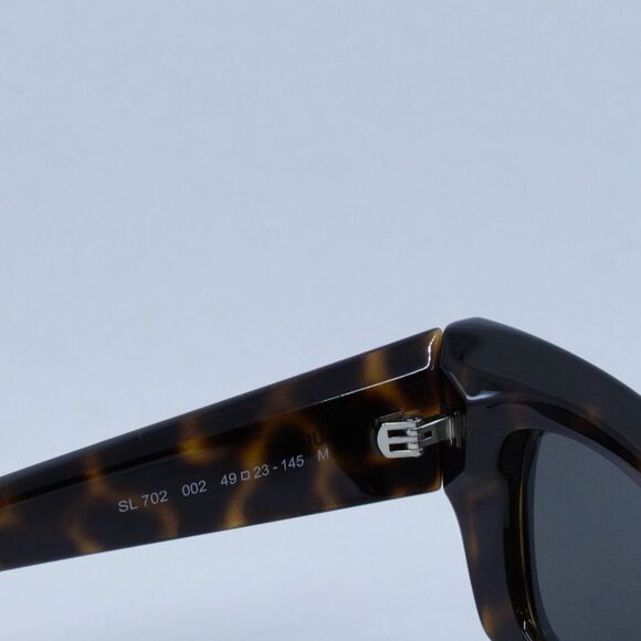 Saint Laurent SL702 002 Sunglasses - Dark Havana Frame, Grey Lenses - Picture 9 of 12